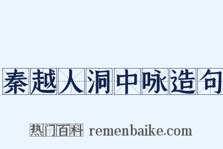 秦越人洞中咏造句是什么意思的图片